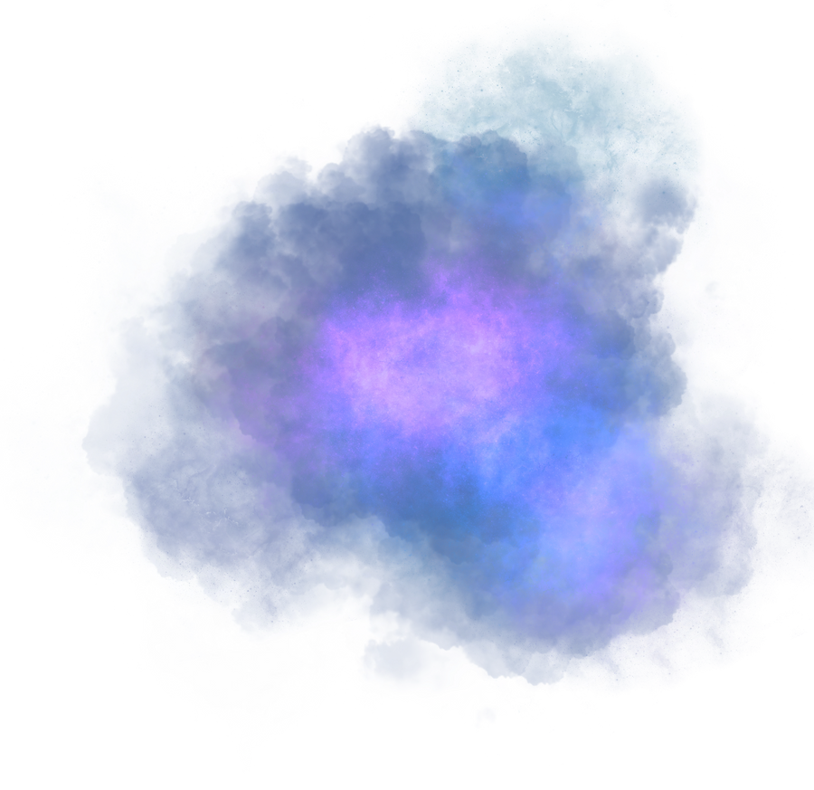 Illustration of a magical purple cloud.